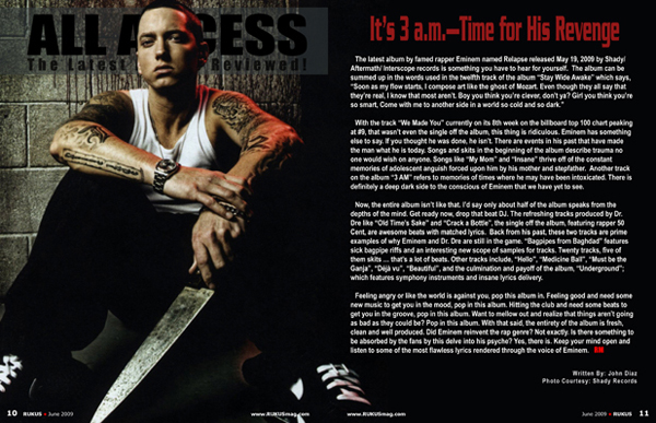 Eminem: Relapse, Album Review - RUKUS Magazine