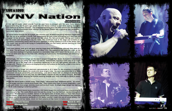 VNV Nation, Concert Review - RUKUS Magazine