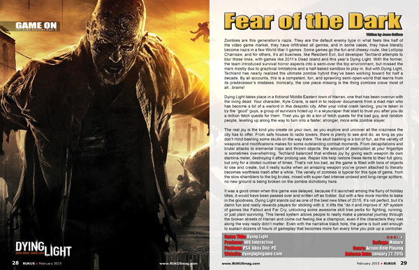 Dying Light, Game Review - RUKUS Magazine